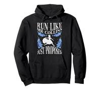 Run Like Mr Collins Just Proposed, Vintage Funny Book Citazione Felpa con Cappuccio