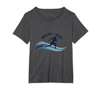 Run Like The Wind Cross Country Runner Motivazionale Maglietta, Donna Plus-Size, Grigio Scuro, 5X
