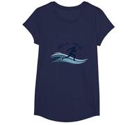 Run Like The Wind Cross Country Runner Motivazionale Maglietta, Ragazze, Navy, M