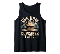 Run Now Cupcakes Later Motivazione del maratoneta - Canotta