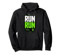Run Run Marathon Sport Illustration Graphic Felpa con Cappuccio