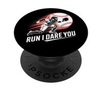 Run Steal I Dare You Baseball Softball Catcher Sport Fan PopSockets PopGrip Adesivo