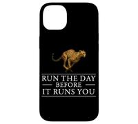 Run The Day Cheetah Affermazione motivazionale Hustle Mindset Custodia per iPhone 14 Plus