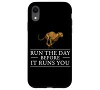 Run The Day Cheetah Affermazione motivazionale Hustle Mindset Custodia per iPhone XR