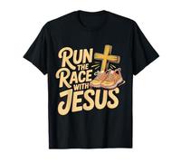 Run The Race with Jesus Fede Cristiana del Corridore - Maglietta