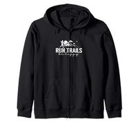 Run Trails Be Happy Trail Running Design Felpa con Cappuccio