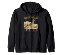 Run Wild Live Free New Mexico Felpa con Cappuccio
