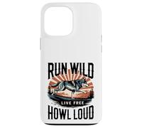 Run Wild Live Gratis Ululare Forte Lupo Custodia per iPhone 13 Pro Max