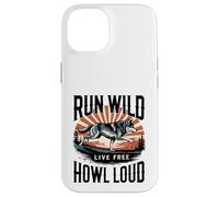 Run Wild Live Gratis Ululare Forte Lupo Custodia per iPhone 14