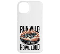Run Wild Live Gratis Ululare Forte Lupo Custodia per iPhone 14 Plus