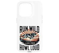 Run Wild Live Gratis Ululare Forte Lupo Custodia per iPhone 15 Pro