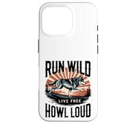 Run Wild Live Gratis Ululare Forte Lupo Custodia per iPhone 16 Pro