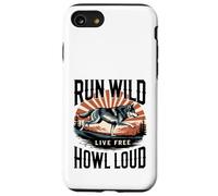Run Wild Live Gratis Ululare Forte Lupo Custodia per iPhone SE (2020) / 7 / 8