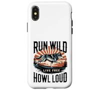 Run Wild Live Gratis Ululare Forte Lupo Custodia per iPhone X/XS