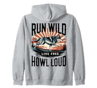 Run Wild Live Gratis Ululare Forte Lupo Felpa con Cappuccio