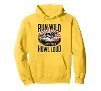 Run Wild Live Gratis Ululare Forte Lupo Felpa con Cappuccio