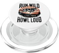 Run Wild Live Gratis Ululare Forte Lupo PopSockets PopGrip per MagSafe