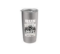 Run Your System Not Your Mouth - Stencil per autoradio Bicchiere termico in acciaio inox doppia parete