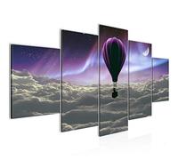 Runa Art Aurora Mongolfiera Murali Tela Non Tessuta 5 Pezzi Panorama Viola Grigio Camera Da Letto Corridoio 608153b