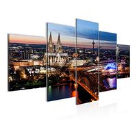 Runa Art Colonia Murali Tela Non Tessuta 5 Pezzi Paesaggio Urbano Blu Camera Da Letto Corridoio 601553a