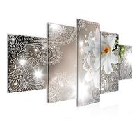 Runa Art Lily Fiori Murali Tela Non Tessuta 5 Pezzi Ornamento Mandala Marrone Camera Da Letto Corridoio 211453c