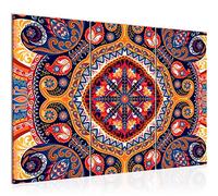 Runa Art Mandala Astratto Quadri Soggiorno Grande Colorato Orientale 120 x 80 cm 3 Pezzi Decorazione Murale 506731a
