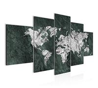 Runa Art Mappa Del Mondo Murali Tela Non Tessuta 5 Pezzi Carta Geografica Calcestruzzo Verde Camera Da Letto Corridoio 002953c