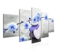 Runa Art Murali Da Parete Feng Shui Fiori 5 Pezzi Quadro Tela Non Tessuta Decorazione Soggiorno Calcolo Zen Blu 500152c