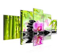 Runa Art Orchid Feng Shui Murali Tela Non Tessuta 5 Pezzi Pietre Zen Rosa Camera Da Letto Corridoio 502053a