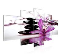 Runa Art Orchidea Fiori Murali Tela Non Tessuta 5 Pezzi Spa Zen Viola Camera Da Letto Corridoio 204253b