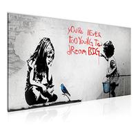 Runa Art Quadri Moderni Arte Di Strada 1 Pezzo L'immagine Tela Non Tessuta Soggiorno Corridoio Street Art Grigio rosso 040612a