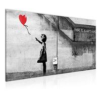 Runa Art Quadri Moderni Banksy Palloncino Ragazza 1 Pezzo L'immagine Tela Non Tessuta Soggiorno Corridoio Arte Di Strada Rosso 301612a