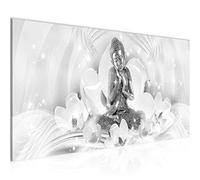 Runa Art Quadri Moderni Budda Feng Shui Tela Non Tessuta Soggiorno Corridoio Zen Nero Bianco 016412c