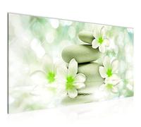 Runa Art Quadri Moderni Fiore Feng Shui Tela Non Tessuta Soggiorno Corridoio Pietre Zen Verde 210812b