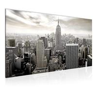 Runa Art Quadri Moderni New York City Tela Non Tessuta Soggiorno Corridoio Orizzonte Bianco e Nero 603412c