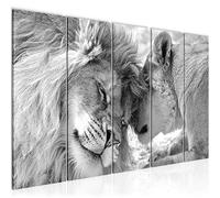 Runa Art Quadro Leoni Amore Stampa D'Arte Tela Non Tessuta Decorazione Murale Soggiorno Camera Da Letto 002156c