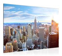 Runa Art Quadro New York Moderni Murale - Made In Germany - Skyline Della Città Blu Corridoio 010215a