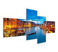 Runa Art Quadro XXL Venezia Italia 200 x 100 cm Stampa D'Arte Murale Tela Non Tessuta Decorazione Soggiorno Camera Da Letto 604341a
