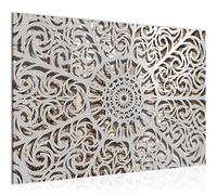 Runa Art Tabella Decorazione della parete Mandala - 60 x 40 cm XXL Stampa su Tela Salotto Appartamento - pronta per essere appesa - 506115c