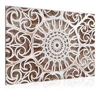 Runa Art Tabella Decorazione della parete Mandala - 60 x 40 cm XXL Stampa su Tela Salotto Appartamento - pronta per essere appesa - 109615a