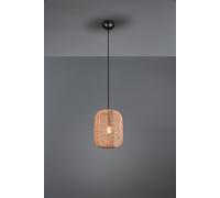 RUNA SOSPENSIONE METALLO NERO E CORDA D.25CM 1 LUCE ATTACCO E27