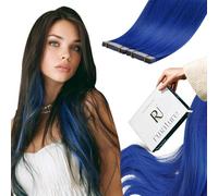 RUNATURE Extension Biadesive Capelli Veri 10 Pezzi 30cm Blu Extension Capelli Invisibile 20g #Blue