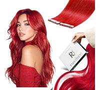 RUNATURE Extension Biadesive Capelli Veri Rosso 30cm 10Pcs 20g #Red