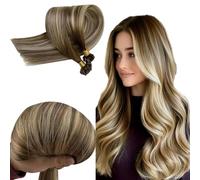 RUNATURE Extension Capelli Cheratina Balayage Marrone 50cm 50s 50g