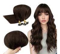 RUNATURE Extension Capelli Veri Cheratina 50cm 50 Ciocche 50g Castano Scuro Extension Cheratina Capelli Veri Invisibile #2