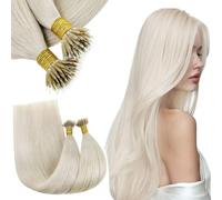 RUNATURE Extension Capelli Veri Nano Ring Biondo 24 Pollice/60cm Nano Ring Extension Lisci Pre Bonded Extensions 50g 50s #800