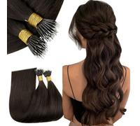 RUNATURE Extension Capelli Veri Nano Ring Marrone piu Scuro Lisci 30cm 40g #2