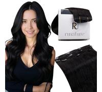 RUNATURE Extension Clip Capelli Veri Neri Naturale 50cm 50g 3pcs #1B