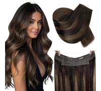 RUNATURE Extension Filo Capelli Veri Marrone Balayage Invisibile Extensions 35cm 70g #2/2/6
