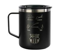 Safta F.C. Barcellona NAVY Blue - Tazza termica, bottiglia d'acqua, in acciaio inox, doppio isolamento, 12 ore di bevanda calda e 24 ore di bevanda fredda, 400 ml, 8,4 x 10,7 cm, Blu navy, M, Casual